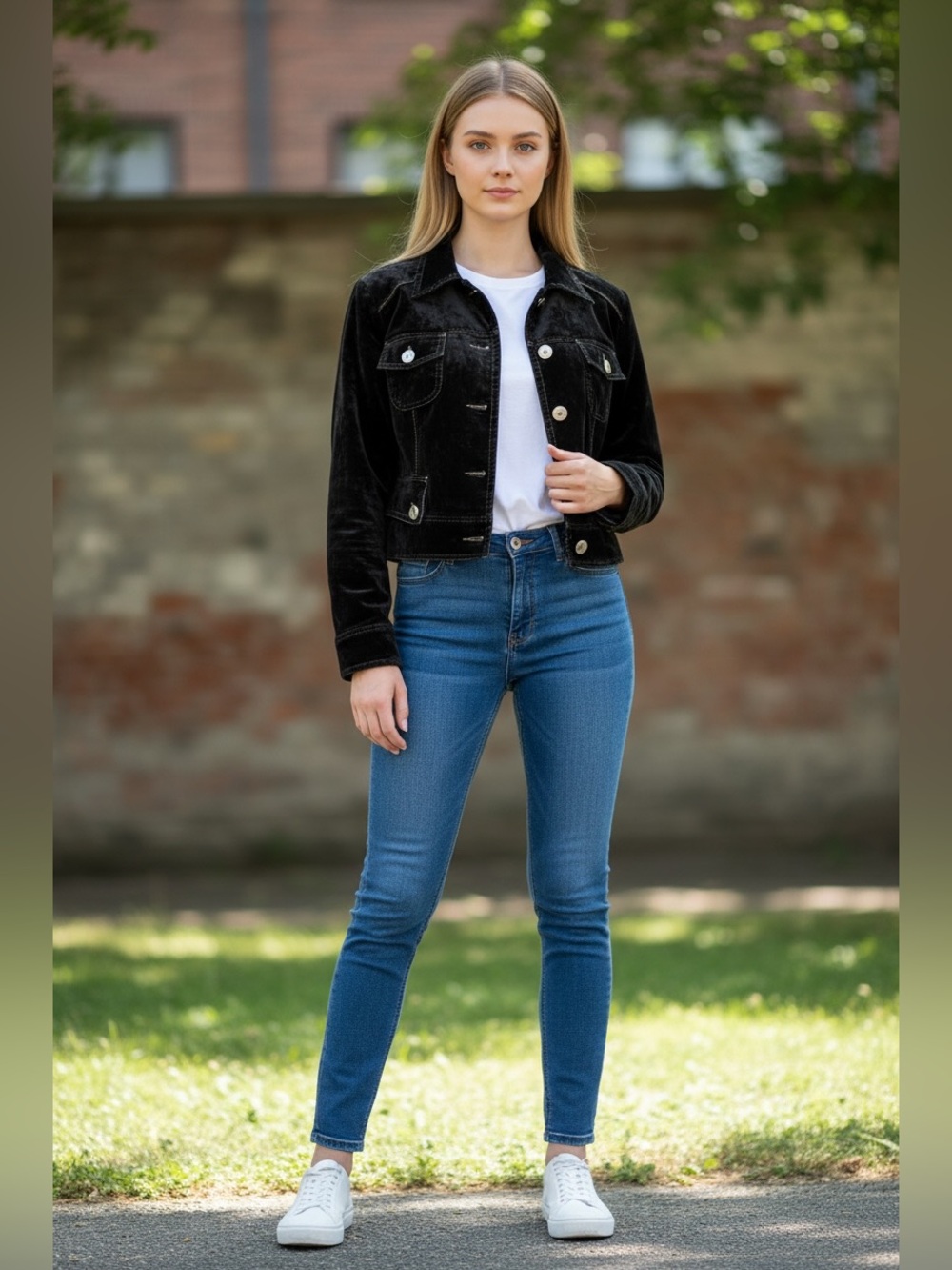 Biscote Velvet Jacket Black Sz M